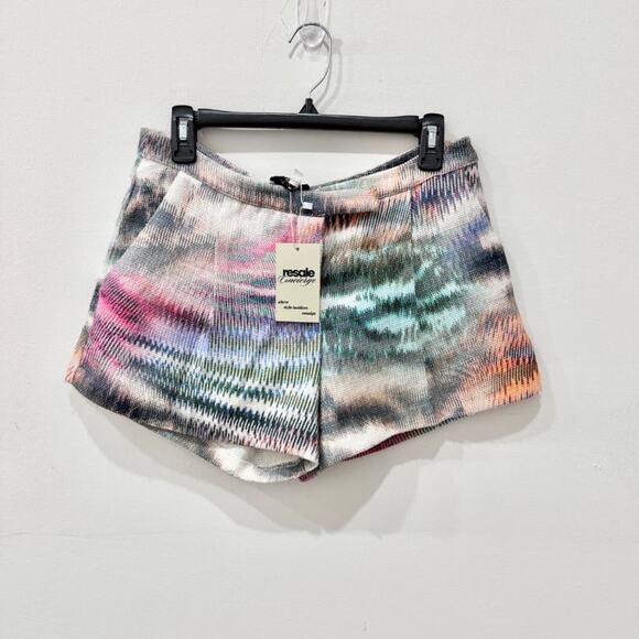 Alexis Tie Dye High Waisted Pleated Trouser Shorts Multi Women's Size Medium - Picture 1 of 3